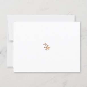 Cartão Postal Ornamentado, design floral bege com caule castanho