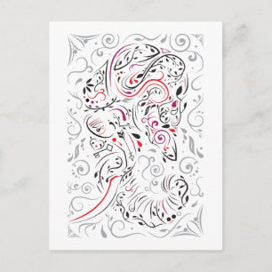Cartão Postal ornamentado elefante