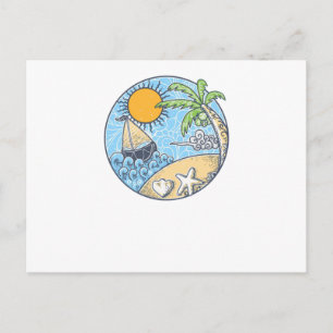 Cartão Postal Ornamento de Verão