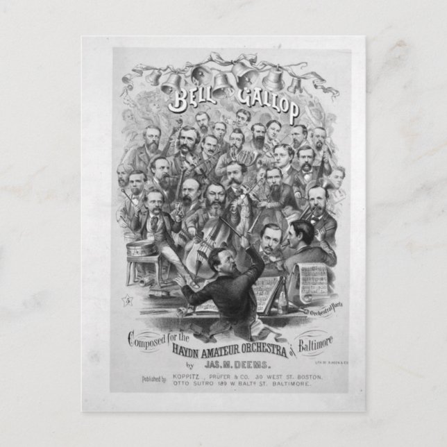 Cartão Postal Orquestra amadora de Haydn de Baltimore (Frente)