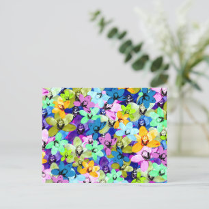 Cartão Postal Orquídea Extravaganza Watercolor, Cartão-postal