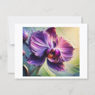 Cartão Postal Orquídea Roxa no Bloom #2,