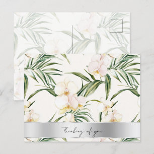 Cartão Postal Orquídeas Brancas bonito pensando em você