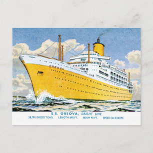 Cartão Postal Orsova da Linha Orient