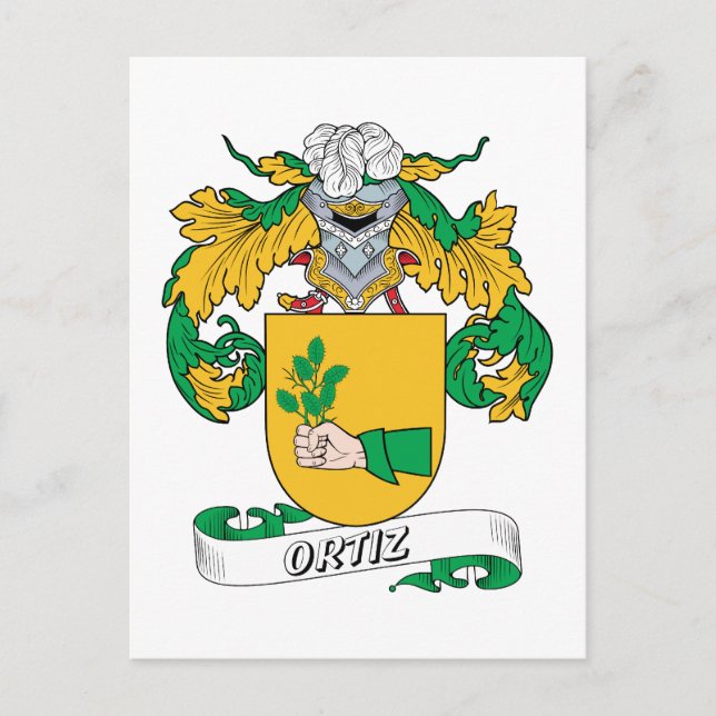 Cartão Postal Ortiz Family Crest (Frente)