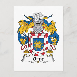 Cartão Postal Ortiz Family Crest