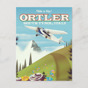 Cartão Postal Ortler - Tirol do Sul, Itália pôster de viagem