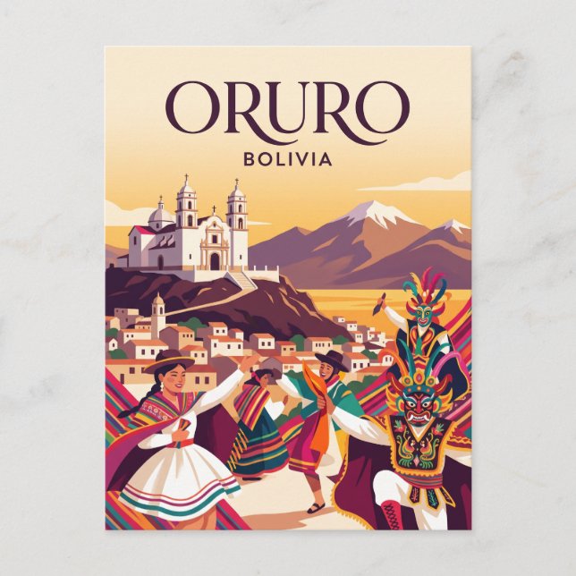 Cartão Postal Oruro, Bolívia (Frente)