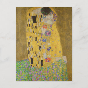 Cartão Postal Os Amantes Abraço de Beijo por Gustav Klimt