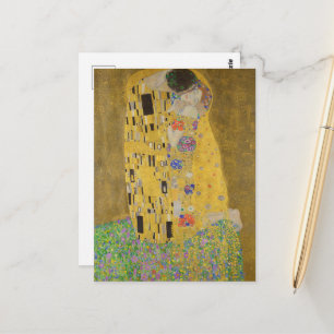 Cartão Postal Os Amantes Abraço de Beijo por Gustav Klimt