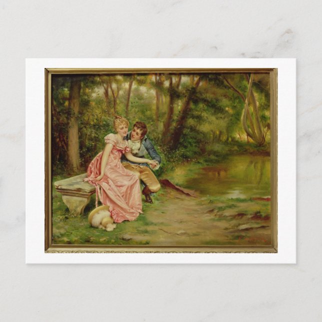 Cartão Postal Os amantes (óleo na canvas) (Frente)
