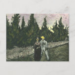 Cartão Postal Os Amantes, Van Gogh Fine Art<br><div class="desc">Os Amantes, o Jardim IV do Poeta. Óleo na canvas, 75 x 92 cm. Local desconhecido; declarado degenerado pelos nazis e confiscado em 1937. F 485, JH 1615 Restauração de cores baseada nesta descrição em uma carta ao seu irmão Theo, c. 21 de outubro de 1888: Eis um esboço muito...</div>