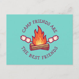 Cartão Postal Os amigos de acampamento são os melhores amigos