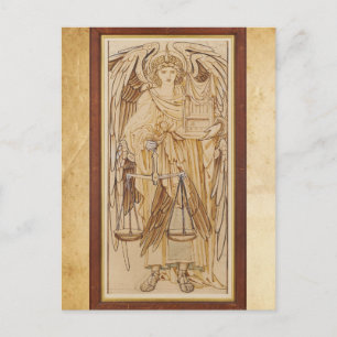 Cartão Postal Os Anjos das Cordas da Hierarquia por Burne-Jones