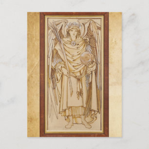 Cartão Postal Os Anjos das Virtudes Hierárquicas por Burne-Jone