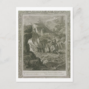 Cartão Postal Os Argonautas Passam pelas Simplegadas (gravura)