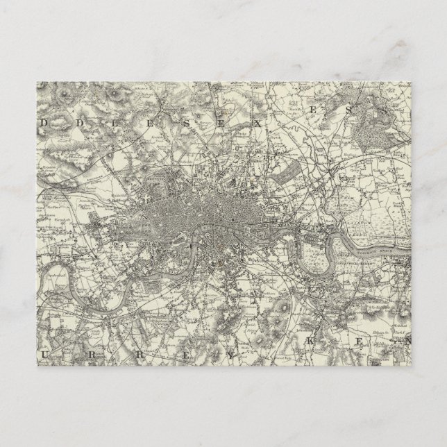 Cartão Postal Os arredores de Londres (Frente)