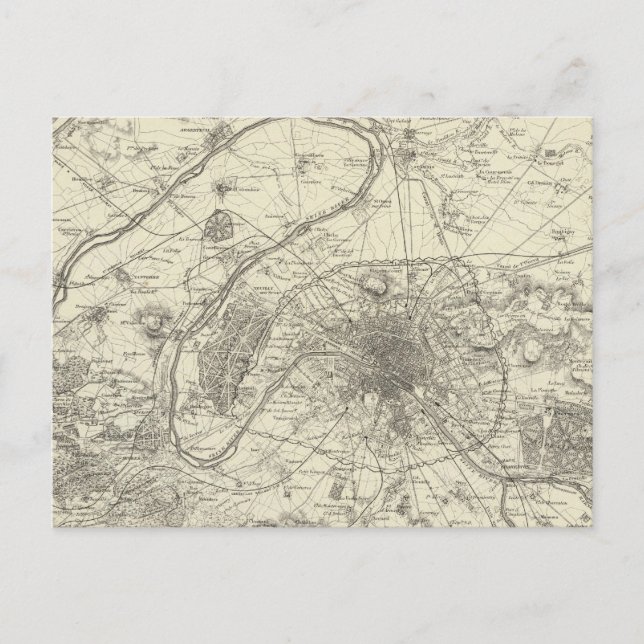 Cartão Postal Os arredores De Paris (Frente)