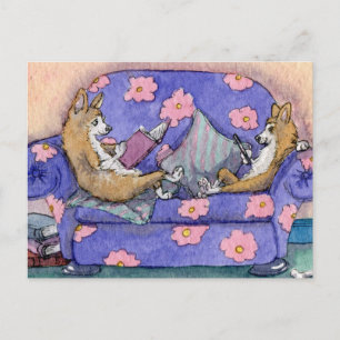 Cartão Postal Os bonecos e os livros misturam-se!