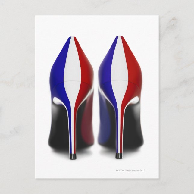 Cartão Postal Os calçados são calçados de salto alto das mulhere (Frente)