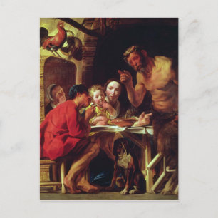 Cartão Postal Os camponeses e o Satyr