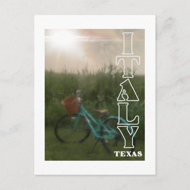 Cartão Postal Os campos de Itália (Texas) (Frente)