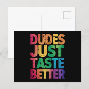 Cartão Postal Os Caras São Mais Saborosos Orgulho Gay Angustiado