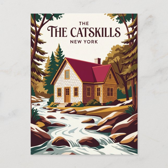 Cartão Postal Os Catskills EUA (Frente)