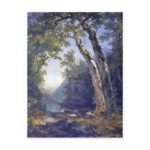 Os catskills, paisagem florestal, óleo sobre tela,
