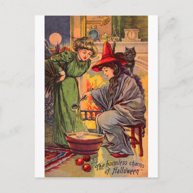 Cartão Postal Os Charmes do Halloween Inglês (Frente)