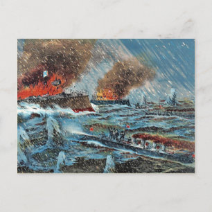 Cartão Postal Os destruidores japoneses do torpedo