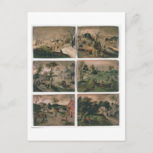 Cartão Postal Os Doze Meses do Ano: Janeiro, fevereiro,