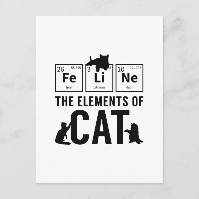 Cartão Postal Os Elementos Do Cat (Frente)