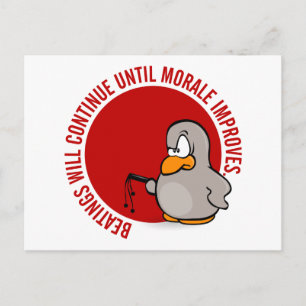 Cartão Postal Os espancamentos continuarão até que a moral mel