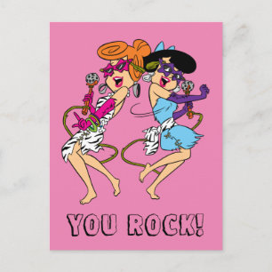 Cartão Postal Os Flintstones   Estrelas Wilma & Betty Rock