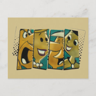 Cartão Postal Os Flintstones Painéis de Caracteres Comic Retro