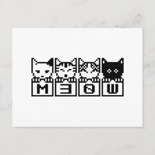 CARTÃO POSTAL OS GATOS DE 8 BITS M30W