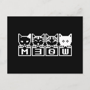 CARTÃO POSTAL OS GATOS DE 8 BITS M30W