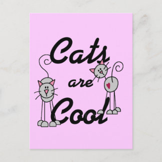 Cartão Postal Os gatos são camiseta legal e presentes