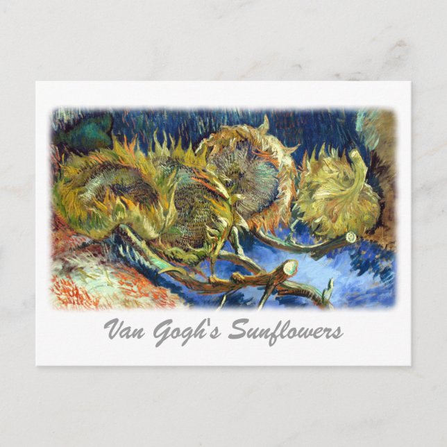 Cartão Postal Os Girassóis de Van Gogh (Frente)