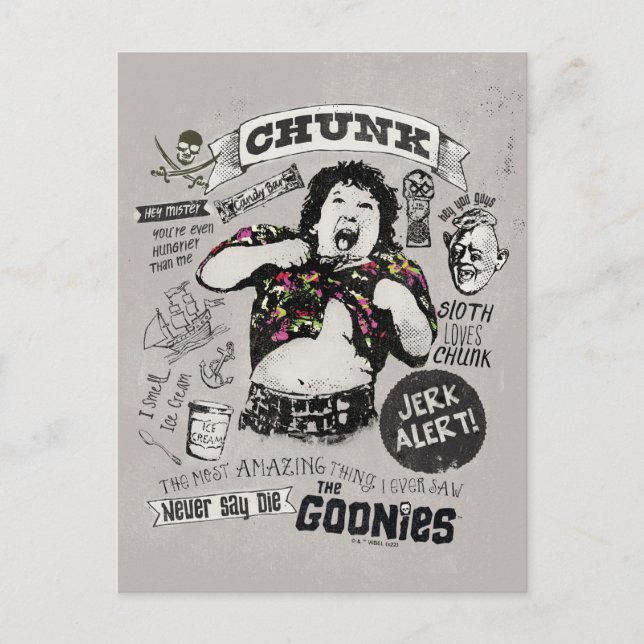 Cartão Postal Os Goonies Chunk Retro Collage (Frente)