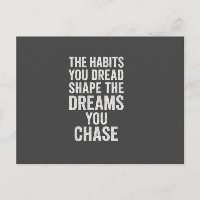 Cartão Postal Os Hábitos Que Pensa - Citação Motivacional (Frente)