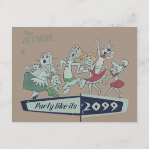 Cartão Postal Os Jetsons Festa como está em 2099