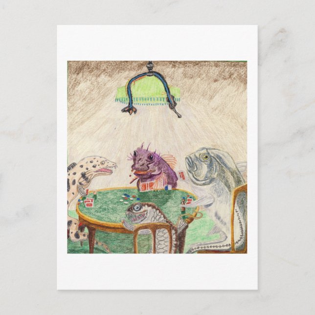 Cartão Postal Os Jogadores Blackjack (Frente)