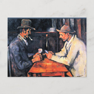 Cartão Postal Os jogadores de cartas de Paul Cezanne