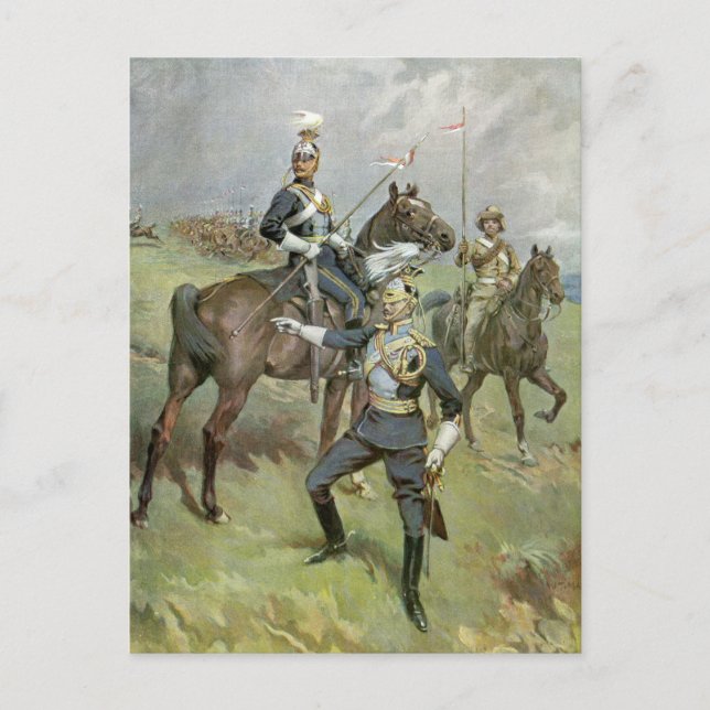 Cartão Postal Os Lancers do século 21 - Exército Britânico (Frente)
