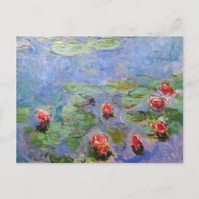 Cartão Postal Os lírios de água de Claude Monet (Frente)