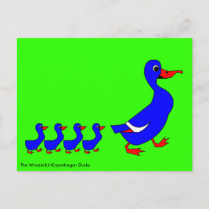 Cartão Postal Os Maravilhosos Patos de Copenhague