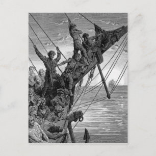 Cartão Postal Os marinheiros veem à distância uma nave fantasma