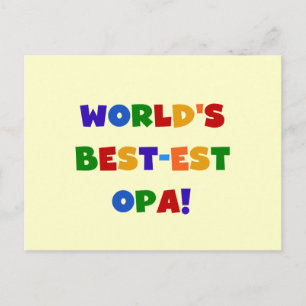Cartão Postal Os melhores presentes de cores brilhantes de Opa d